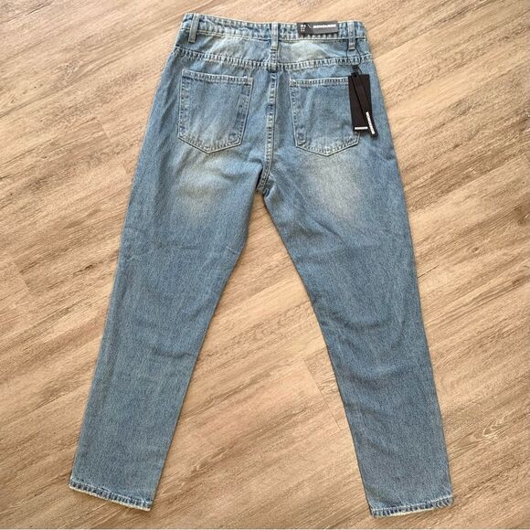 Dolls Kill Momokrom Cut-Out High Waisted Mom Jeans Size 26 NWT - Picture 4 of 7